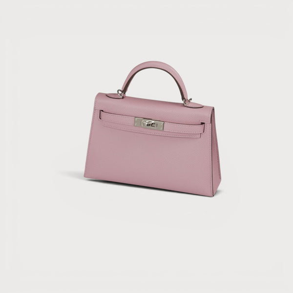 Hermes Mini Kelly 20 Mauve Sylvestre Phw Epsom