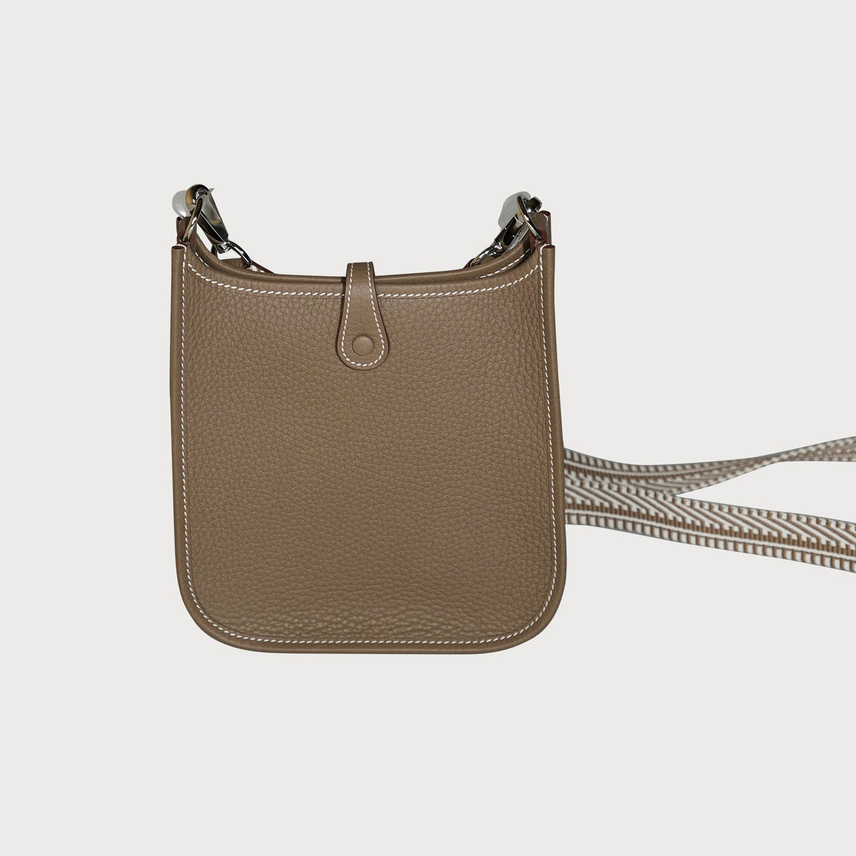 Hermès Evelyne 16 Etoupe With Palladium Hardware In Clemmence Leather With Amazone Strap - view 10