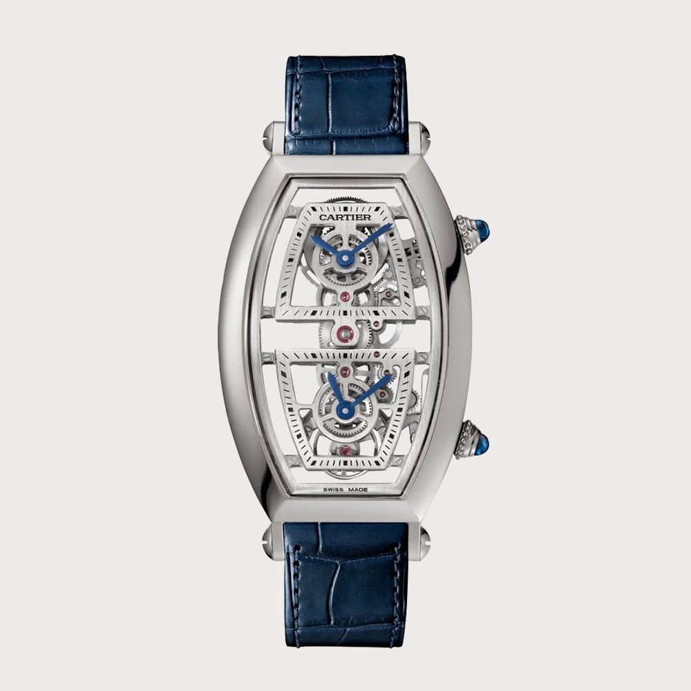 Cartier Tonneau Xl Skeleton In Platinum