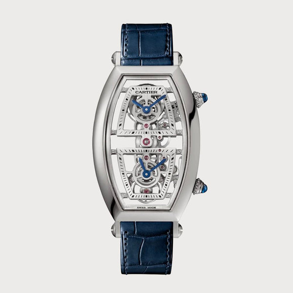 Cartier Tonneau Xl Skeleton In Platinum