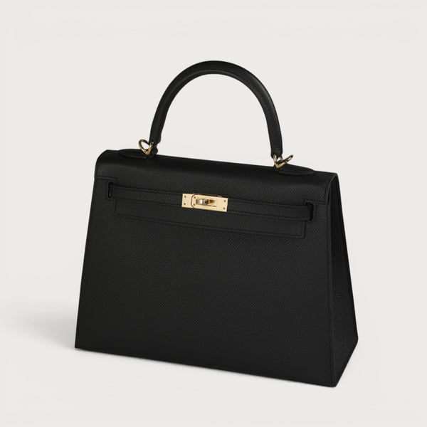 Hermes Kelly 25 Black GHW Epsom Sellier