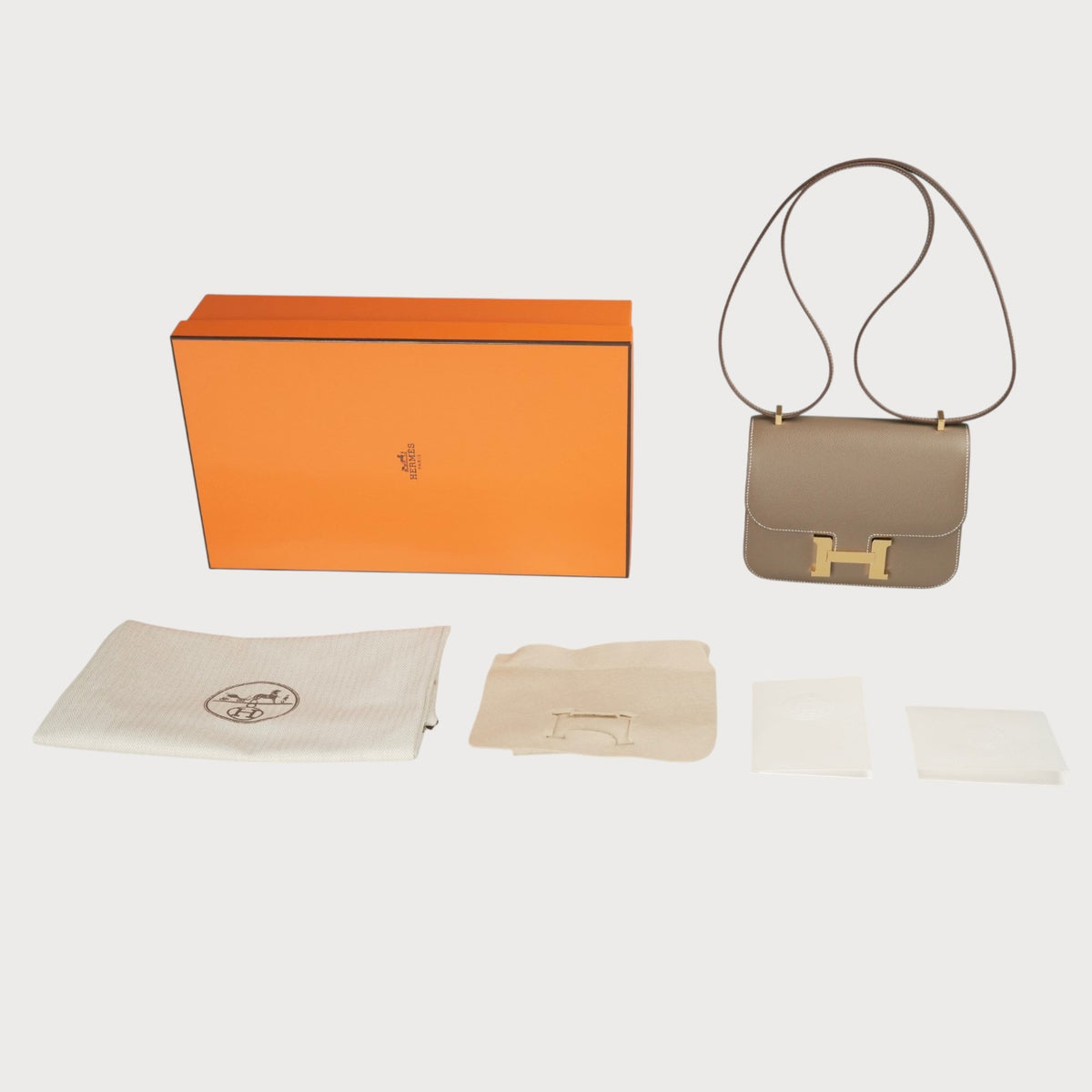 Hermes Constace 18 Etoupe Ghw Epsom