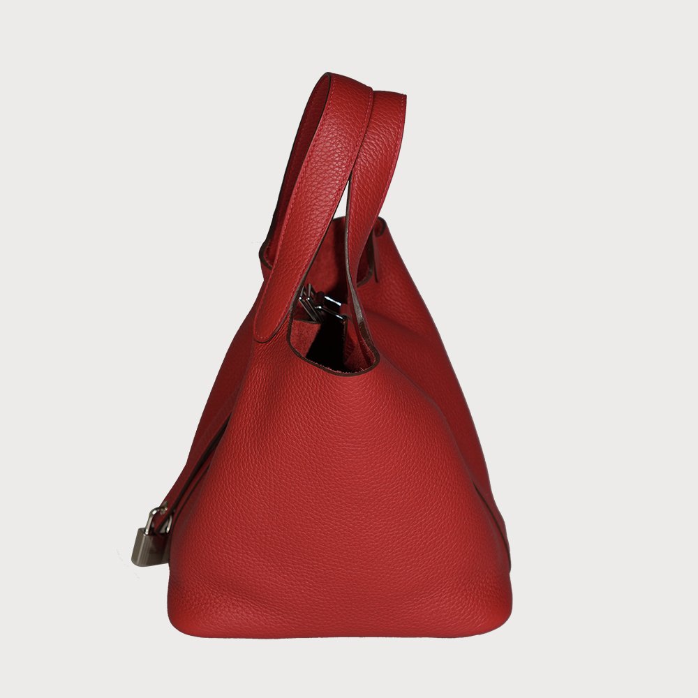 Hermès Picotin Lock 18 Rouge Casaque / Red With Palladium Hardware In Taurillon Clemmence - view 3