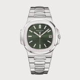 Nautilus With A Green Dial In Stainless Steel