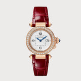 Pasha 30mm Diamond Set Bezel In Rose Gold With Silver Dial