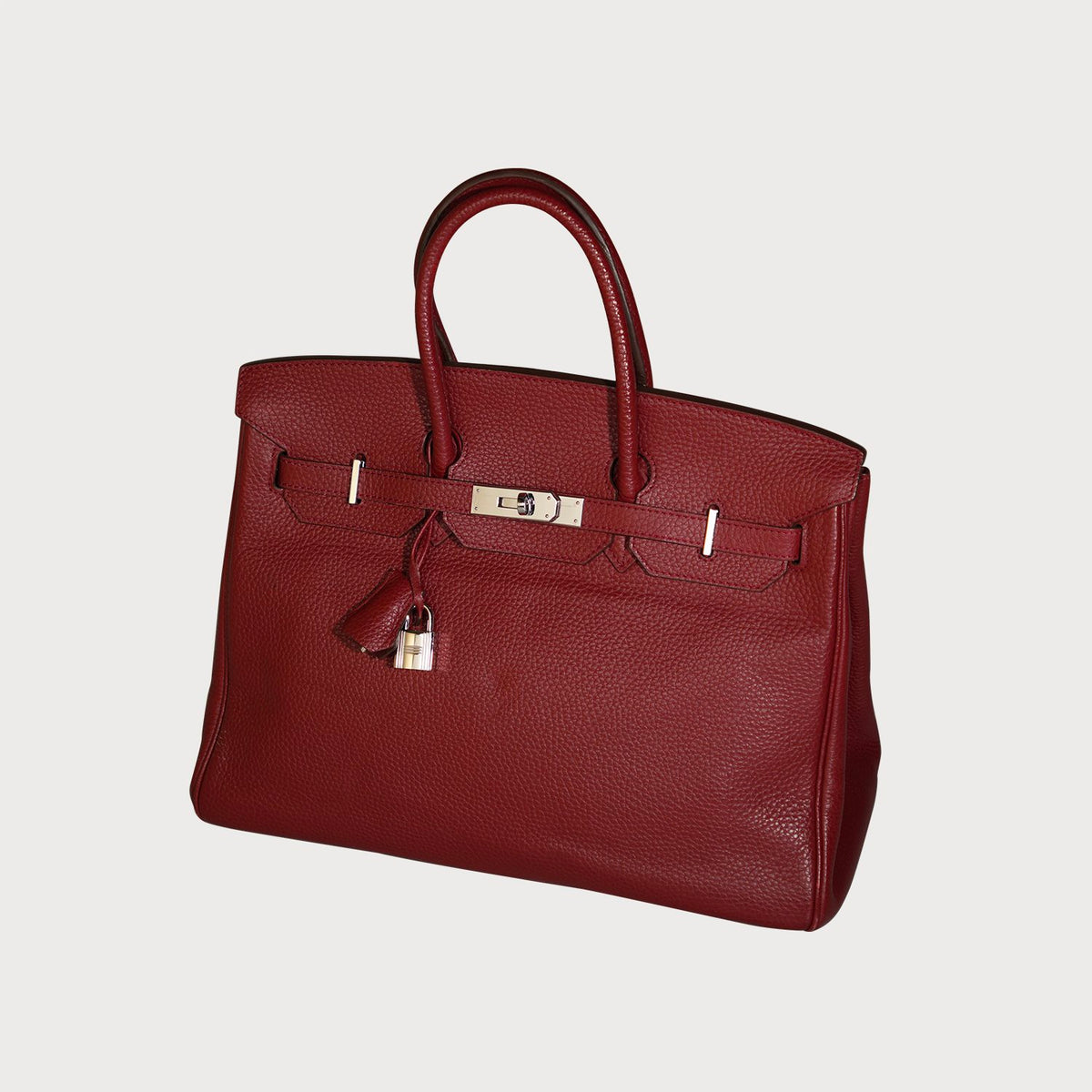 Hermès Birkin 35 Rouge / Red With Palladium Hardware