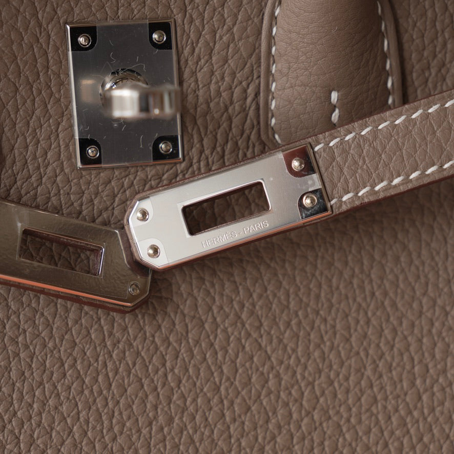 Hermes Birkin 25 Etoupe Phw Togo Retourne