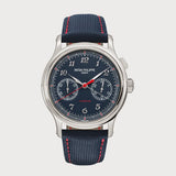 Second Monopusher Chronograph With Blue Dial In Platinum