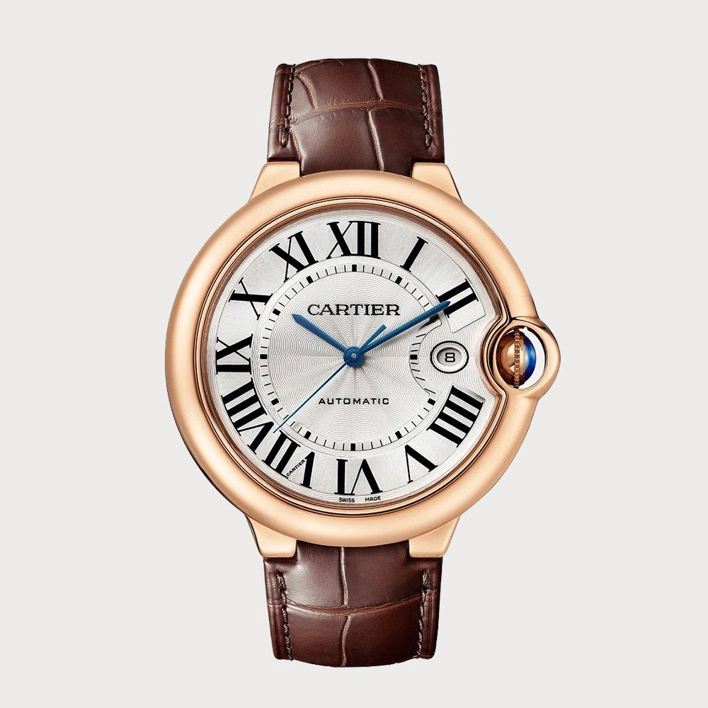 Cartier Ballon Bleu 42mm Rose Gold With Silver Dial