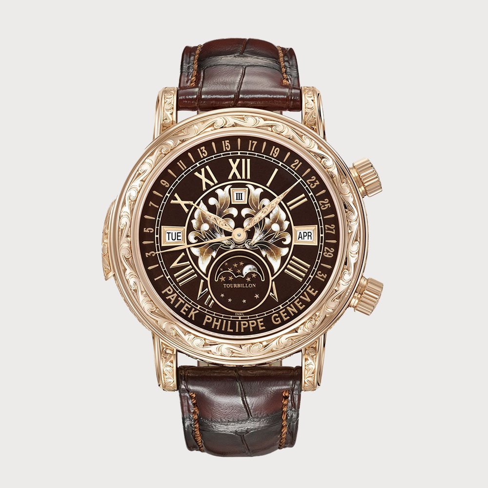 Patek Philippe Sky Moon Tourbillon Double Faced Minute Repeater Cathedral Perpetual Calendar In Rose Gold