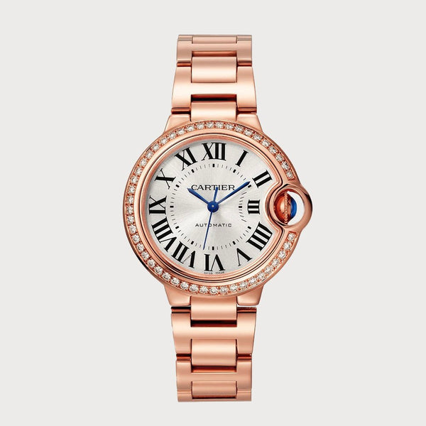 Cartier Ballon Bleu 33mm Diamond Set In Rose Gold