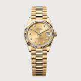 Datejust 31 Champagne Diamond Dial In Yellow Gold