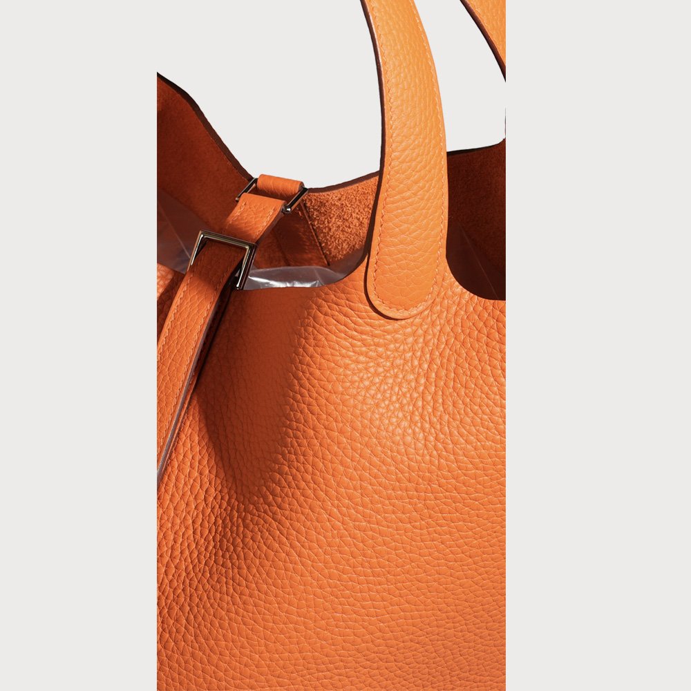 Hermès Picotin Lock 22 Orange With Palladium Hardware - view 15