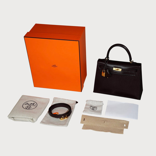 Hermes Kelly 25 Rouge Sellier Gold Hardware In Chevre Leather