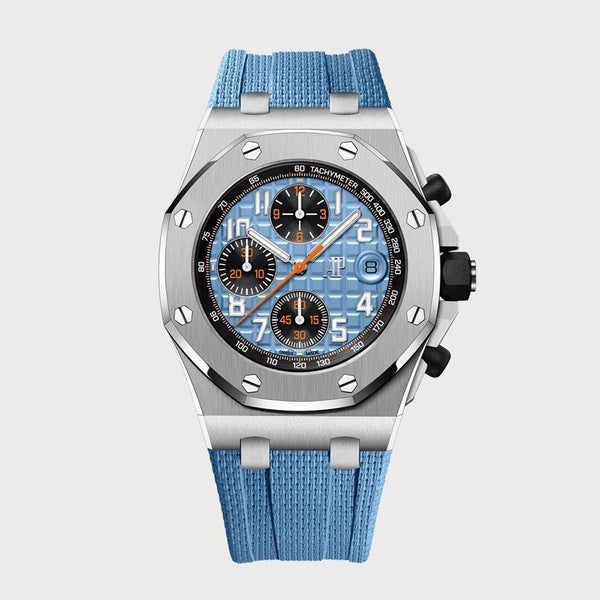 Audemars Piguet Royal Oak Offshore Chronograph Baby Blue In Steel