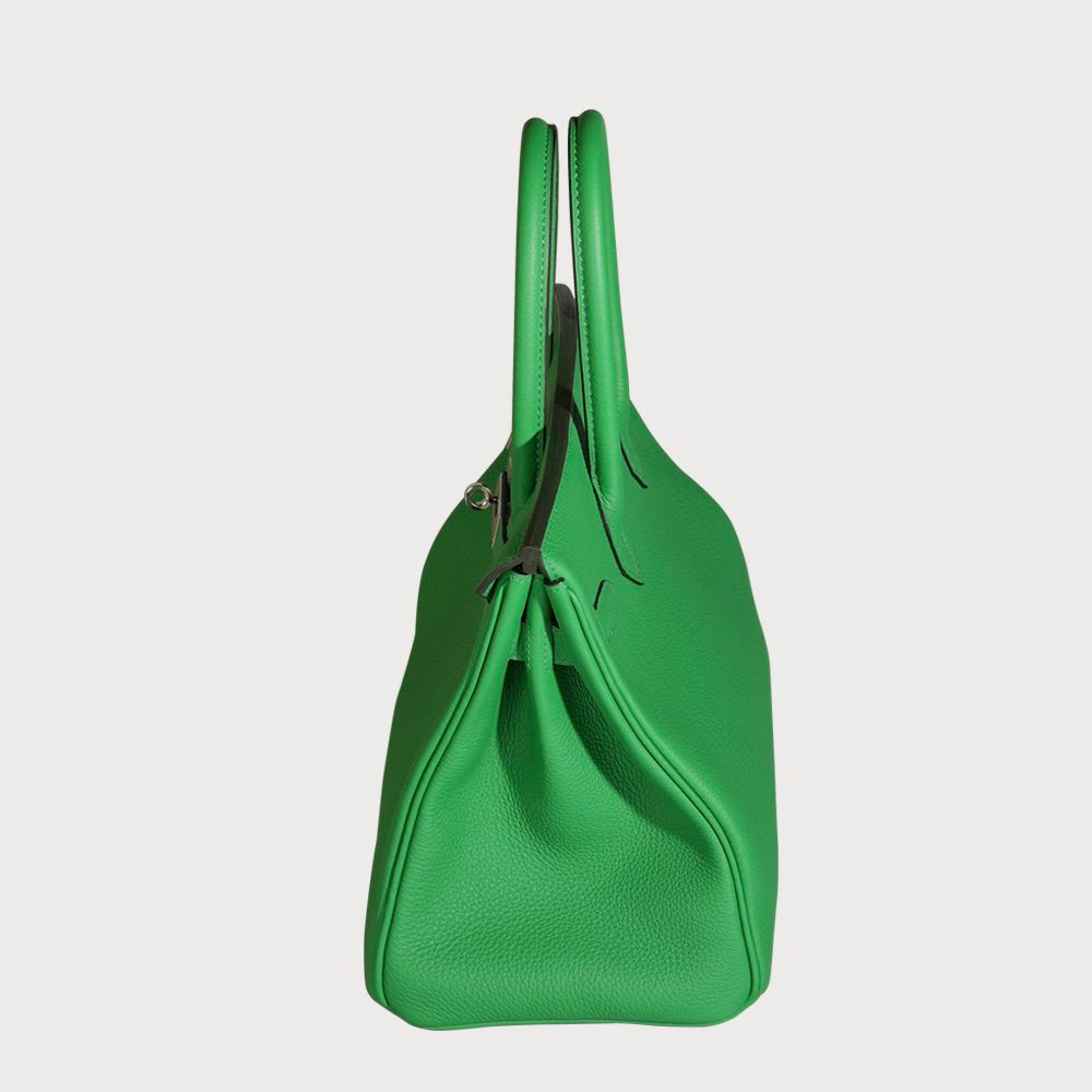 Hermès Birkin 30 Bambou Green With Palladium Hardware In Togo Leather - view 10
