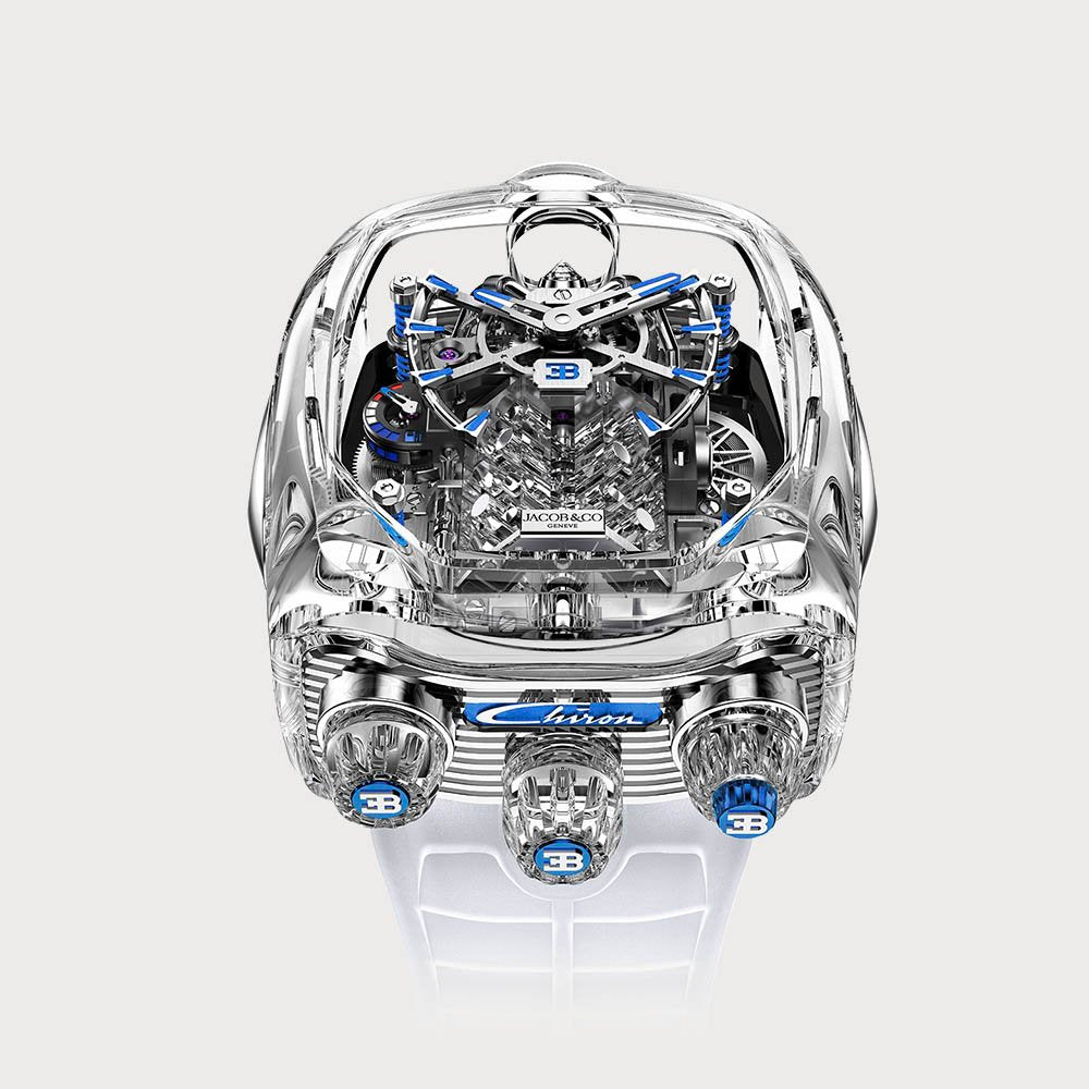 Jacob & Co Bugatti Chiron Tourbillon Sapphire Crystal Clear