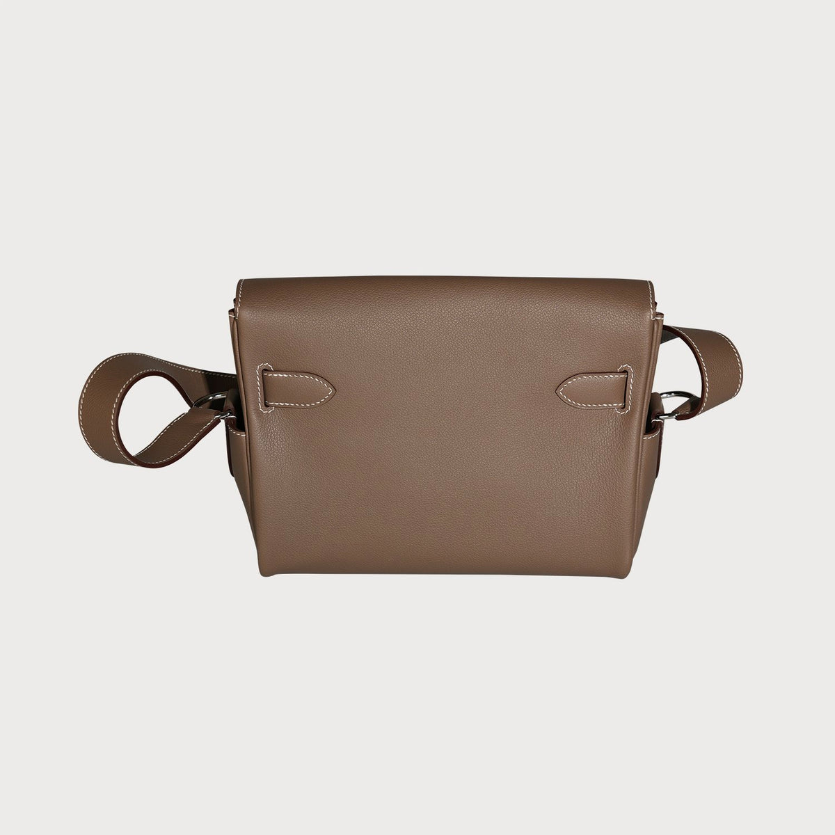 Hermès Kelly Messenger Pm Etoupe With Palladium Hardware In Evercolor Leather - view 4