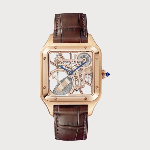 Cartier Santos Dumont Micro-Rotor Skeleton In Rose Gold