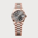 Datejust 31 Rhodium Roman Diamond Dial In Rose Gold