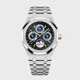 Royal Oak 41 Frosted White Gold Perpetual Calendar With Black Dial