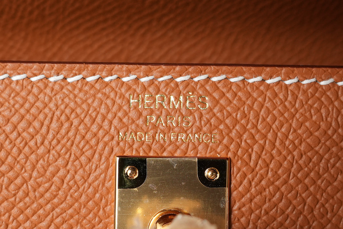 Hermes Kelly 25 Gold Epsom GHW