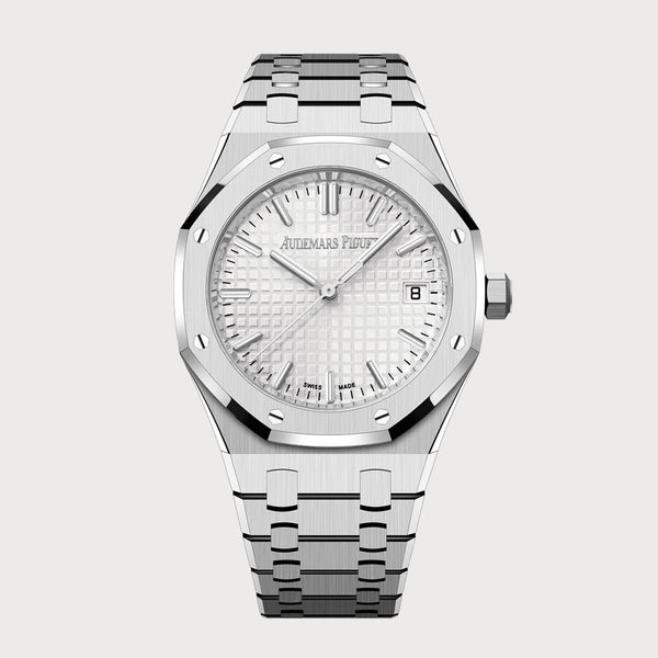 Audemars Piguet Royal Oak 34 In Stainless Steel With White Dial