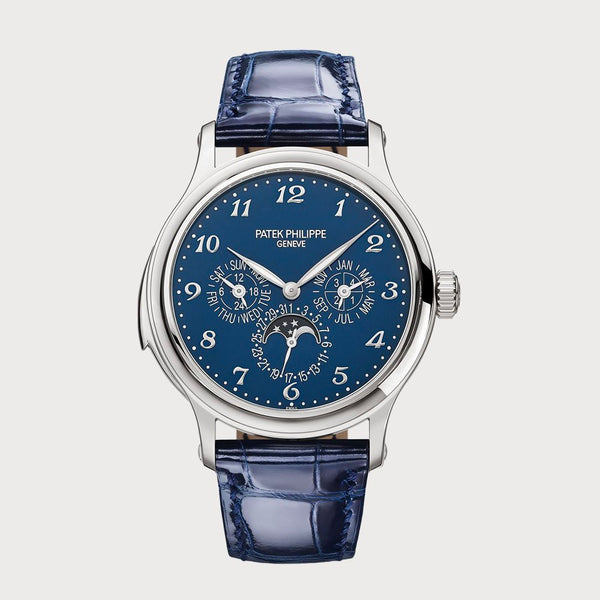 Patek Philippe Minute Repeater Perpetual Calendar With Blue Dial In Platinum