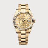 Sky-Dweller With Champagne Dial In Yellow Gold