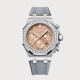 Royal Oak Offshore Chronograph Diamond Set On Steel With Salmon Dial