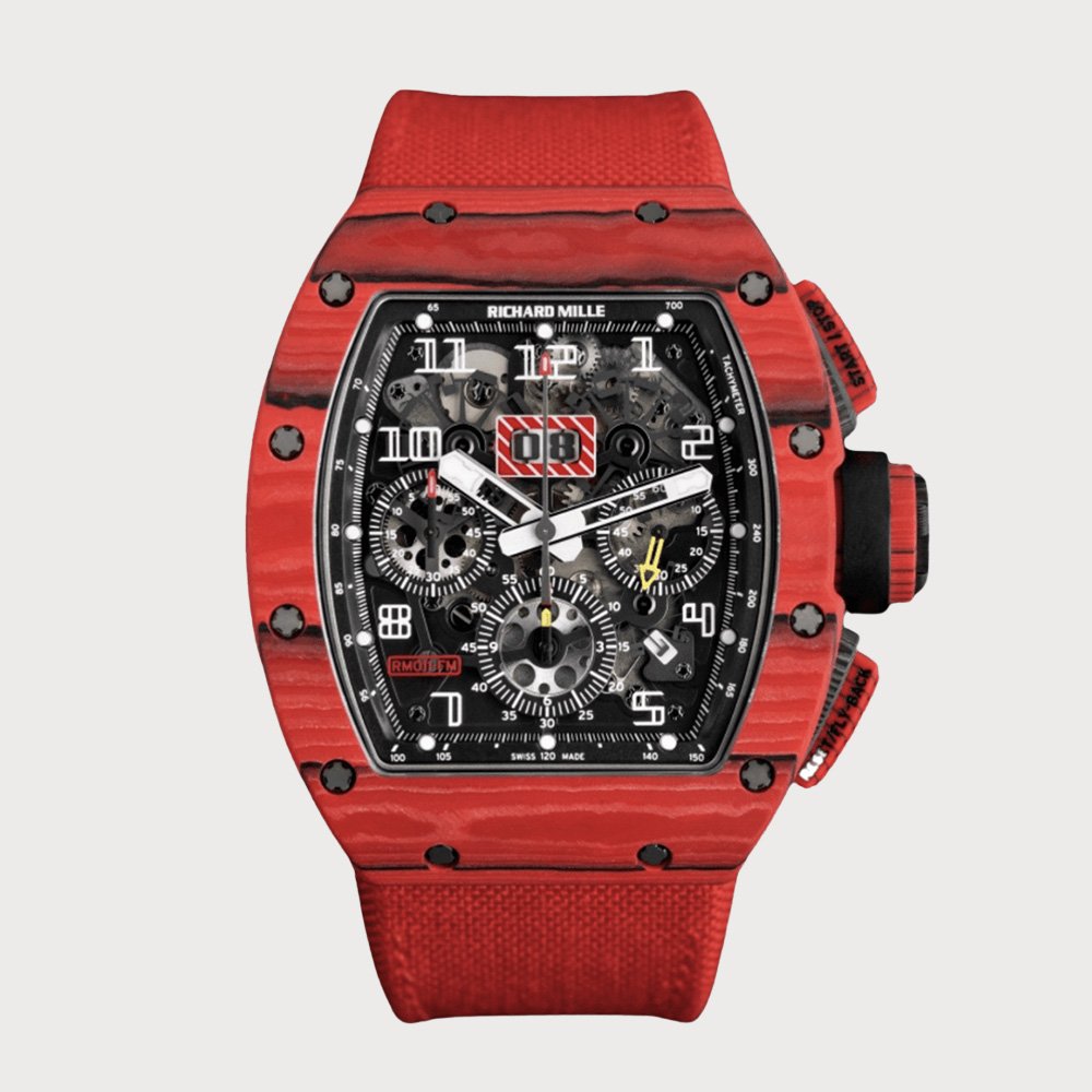 Richard Mille Rm11-03 Red Quartz Tpt Flyback Chronograph
