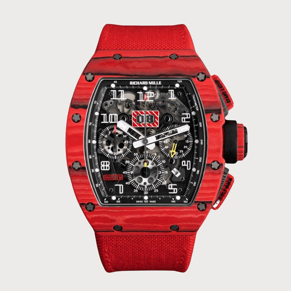 Richard Mille Rm11-03 Red Quartz Tpt Flyback Chronograph