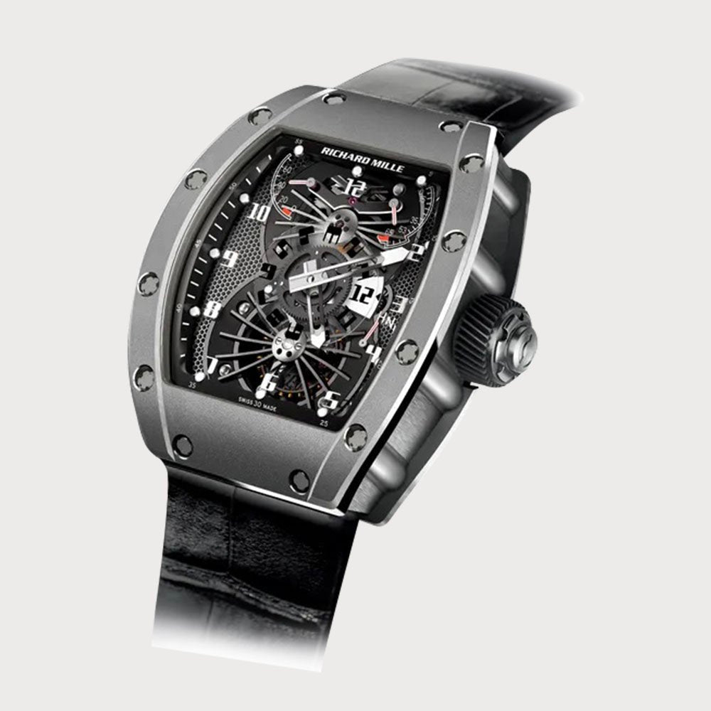 Richard Mille Rm022 Aerodyne Tourbillon Dual Time Zone In White Gold