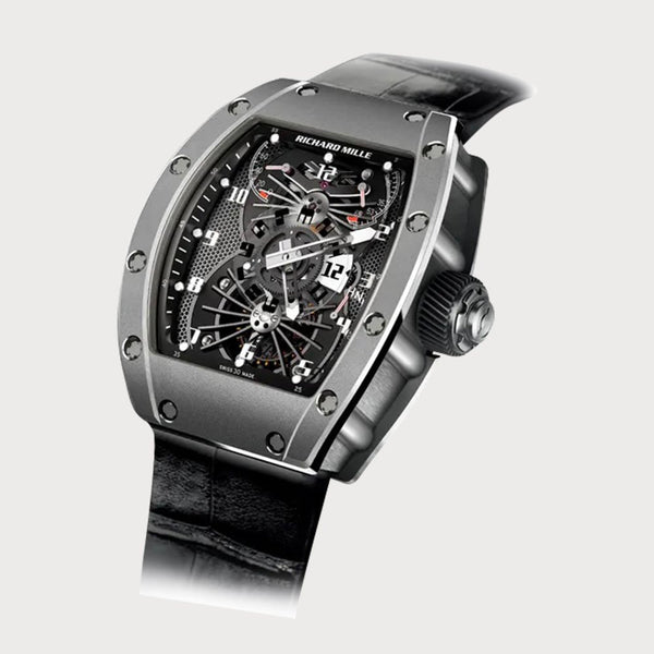 Richard Mille Rm022 Aerodyne Tourbillon Dual Time Zone In White Gold