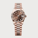 Datejust 31 Chocolate Diamond Dial In Rose Gold