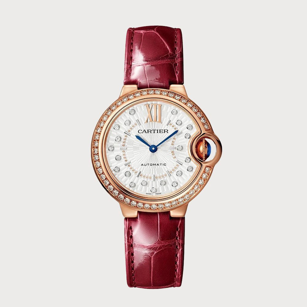 Cartier Ballon Bleu 33mm Diamond Set In Rose Gold