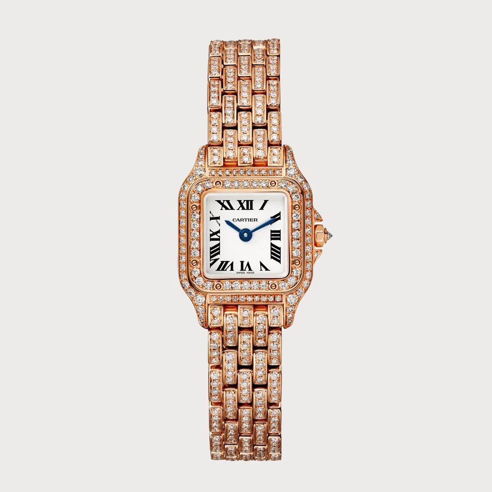Cartier Panthère Mini Fully Diamond Set In Rose Gold
