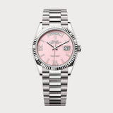 Day-Date 36 Pink Opal Dial Set With Diamonds In White Gold