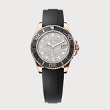 Yacht-Master 37 Pave Diamond In Rose Gold On Oysterflex