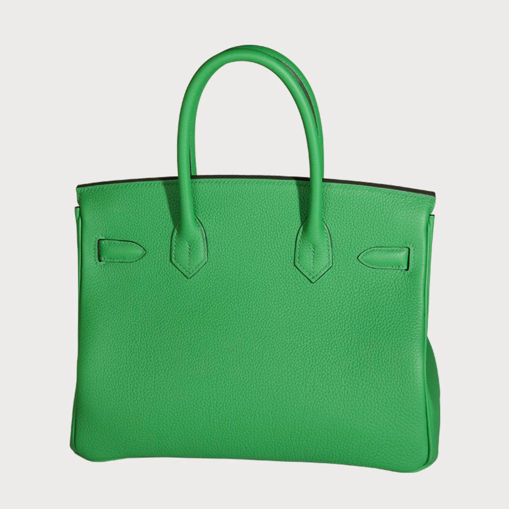 Hermès Birkin 30 Bambou Green With Palladium Hardware In Togo Leather - view 11