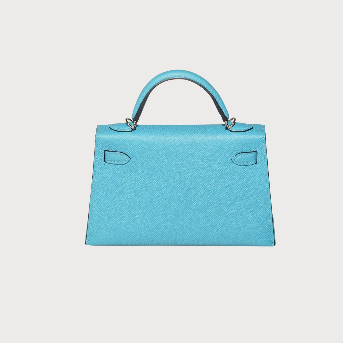 Hermès Mini Kelly 20 Blue Paradise (Baby Blue) Palladium Hardware In Epsom Leather - view 10