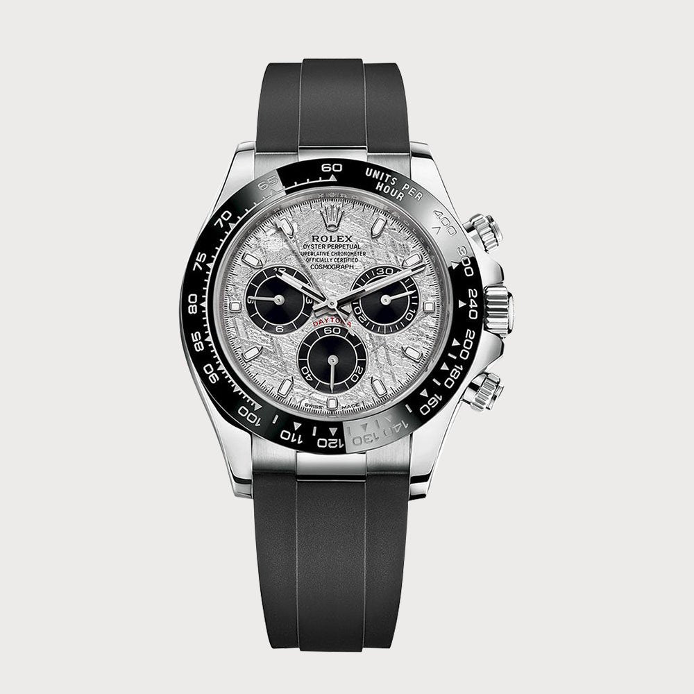 Rolex Daytona Meteorite In White Gold On Oysterflex