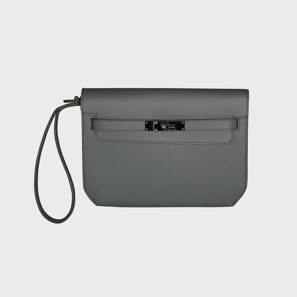 Hermès Kelly Depeche 25 Grey With Palladium Hardware In Epsom Leather - view 2