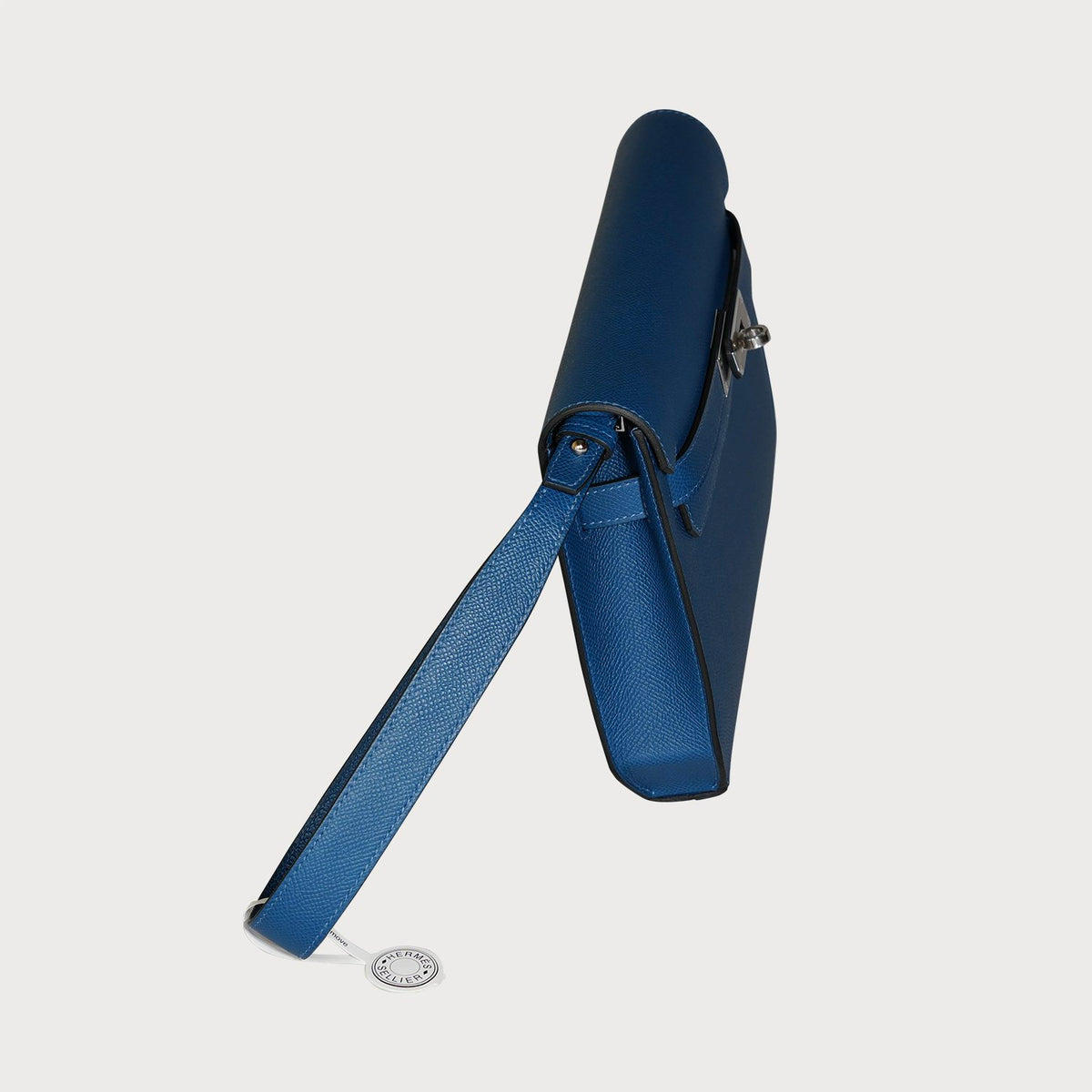 Hermès Kelly Depeche 25 Deep Blue With Palladium Hardware In Epsom Leather - view 3