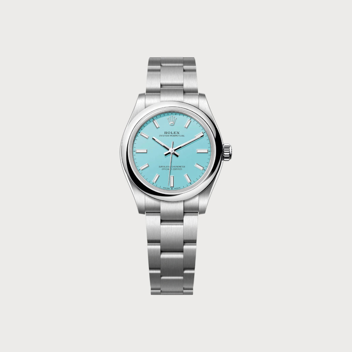 Rolex Oyster Perpetual 31mm Tiffany Blue Dial In Steel