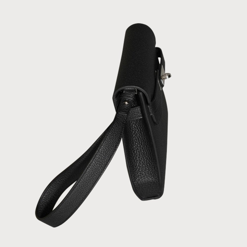 Hermès Kelly Depeche 25 Noir With Palladium Hardware In Togo Leather - view 4