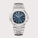 Nautilus With A Blue Dial In Stainless Steel