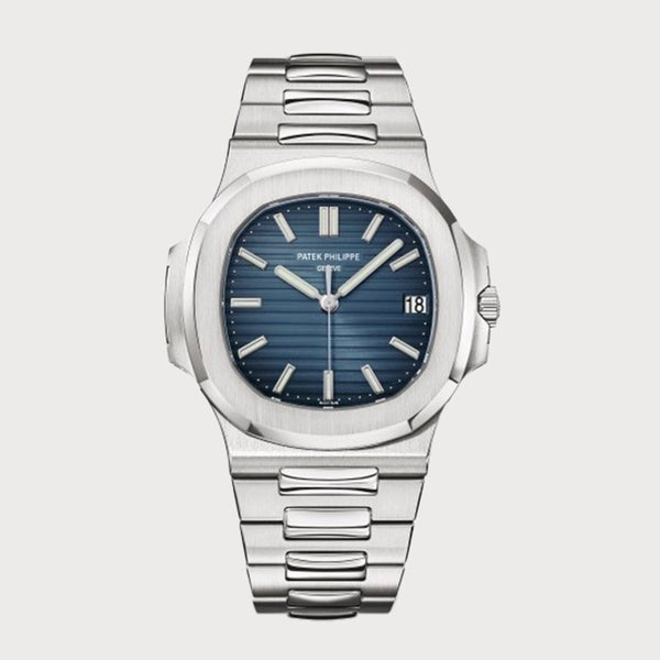 Patek Philippe Nautilus With A Blue Dial In Stainless Steel