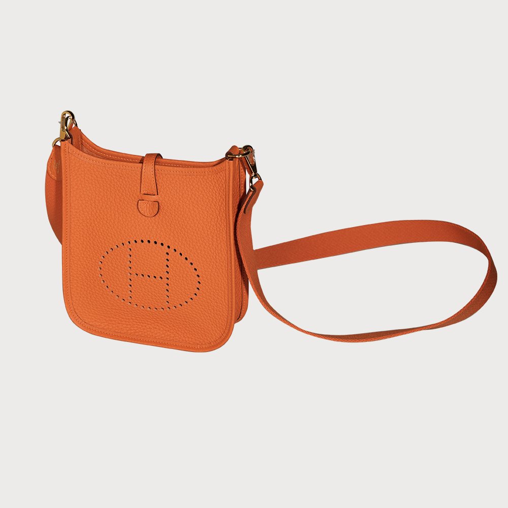Hermès Evelyne 16 Orange With Gold Hardware In Taurillon Clemmence Leather