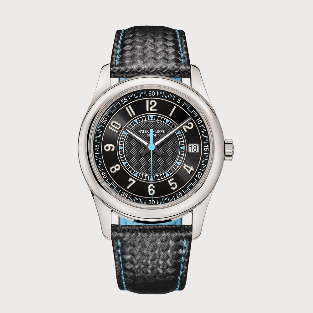 Patek Philippe Calatrava Date Sweep Seconds Carbon Baby Blue